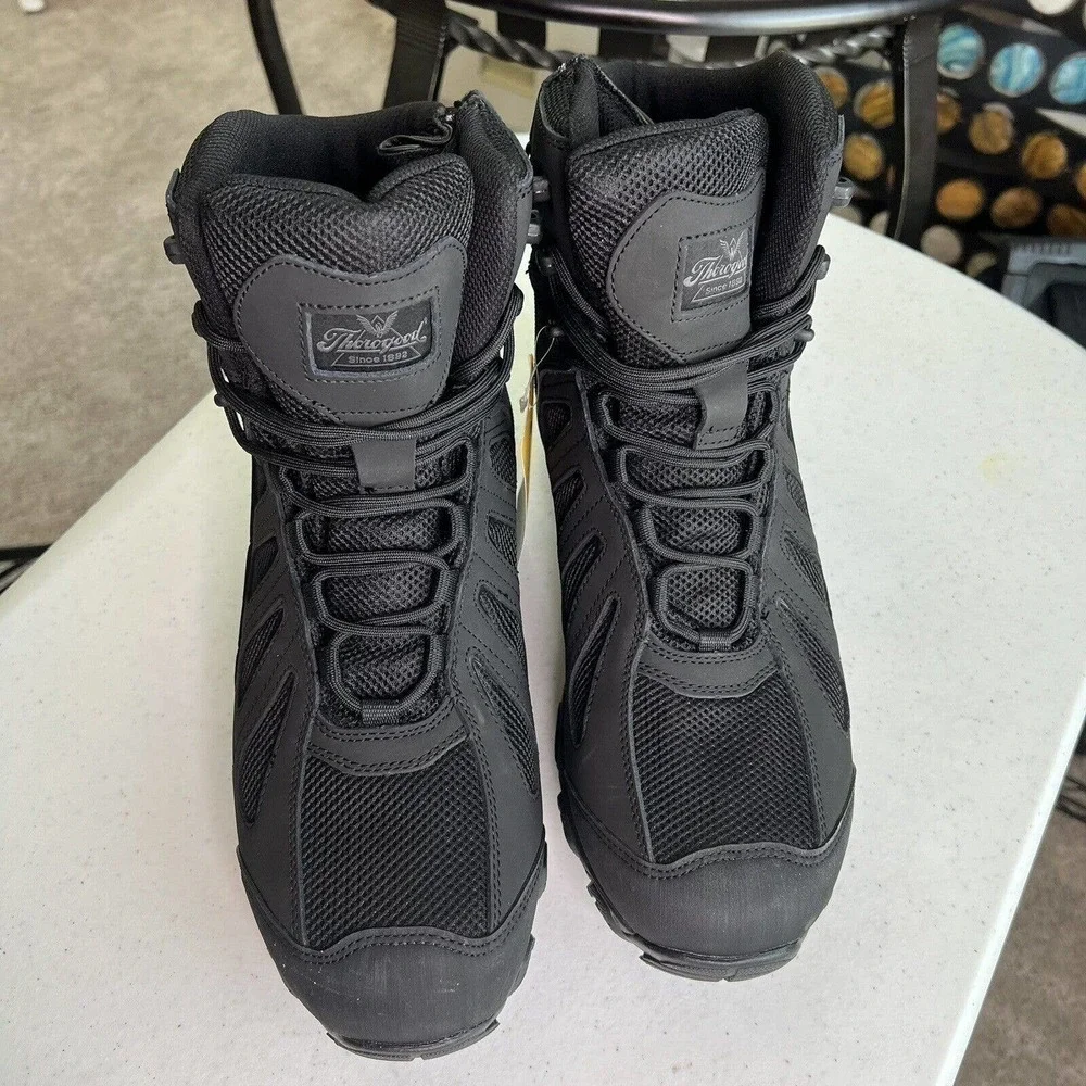 Thorogood Crosstrex Waterproof Work Boots, Black, Men's 13 M